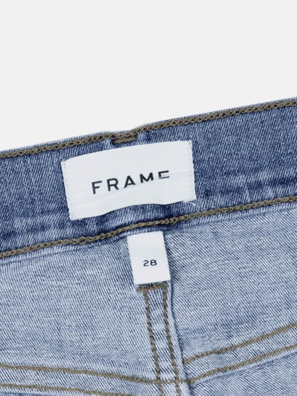FRAME Le Crop Mini Boot Jeans Raw Hem Flare 28 Morning Blue LCFRA291 - Picture 10 of 14